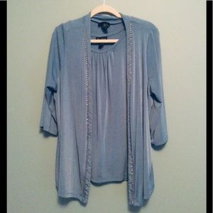 Top set size 0x. Shirt and cardigan